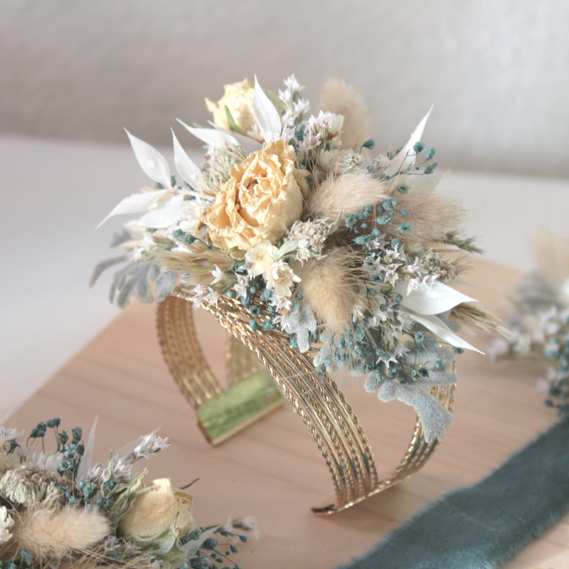 Wrist Corsage with Dried Flowers